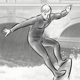 Titel- Surfer auf dem Eisbach